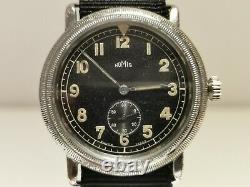 Vintage Rare Ww2 Military Pilots Aviator 40mm Men's Swiss Watch Homis 15 J