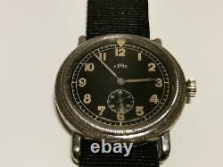 Vintage Rare Ww2 Military Pilots Aviator 40mm Men's Swiss Watch Homis 15 J