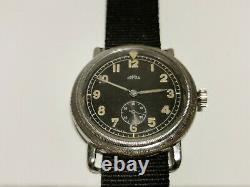 Vintage Rare Ww2 Military Pilots Aviator 40mm Men's Swiss Watch Homis 15 J