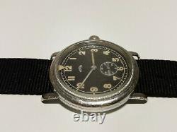 Vintage Rare Ww2 Military Pilots Aviator 40mm Men's Swiss Watch Homis 15 J