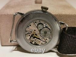 Vintage Rare Ww2 Military Pilots Aviator 40mm Men's Swiss Watch Homis 15 J