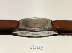 Vintage Rare Ww2 Military Small Trench Men's Swiss Watch Bischoff Aero-anker