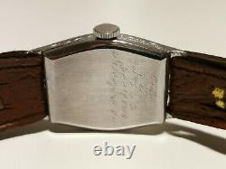 Vintage Rare Ww2 Military Small Trench Men's Swiss Watch Bischoff Aero-anker