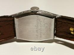 Vintage Rare Ww2 Military Small Trench Men's Swiss Watch Bischoff Aero-anker