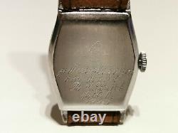 Vintage Rare Ww2 Military Small Trench Men's Swiss Watch Bischoff Aero-anker