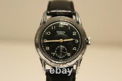 Vintage Rare Ww2 Military Sub Second Swiss Men's Mechanical Watch Sully Watch