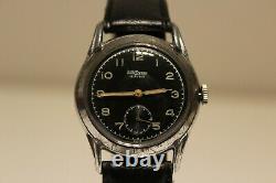 Vintage Rare Ww2 Military Sub Second Swiss Men's Mechanical Watch Sully Watch