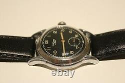 Vintage Rare Ww2 Military Sub Second Swiss Men's Mechanical Watch Sully Watch