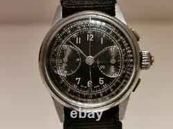 Vintage Rare Ww2 Military Swiss Men's Mechanical Chronograph Unbranded Watch