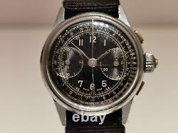 Vintage Rare Ww2 Military Swiss Men's Mechanical Chronograph Unbranded Watch