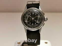 Vintage Rare Ww2 Military Swiss Men's Mechanical Chronograph Unbranded Watch