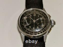 Vintage Rare Ww2 Military Swiss Men's Mechanical Chronograph Unbranded Watch