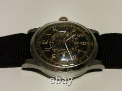 Vintage Rare Ww2 Military Swiss Men's Mechanical Chronograph Watch Farnitur