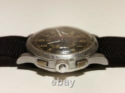 Vintage Rare Ww2 Military Swiss Men's Mechanical Chronograph Watch Farnitur