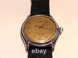 Vintage Rare Ww2 Military Swiss Square Men's Mechanical Watch Nobelimpermeable