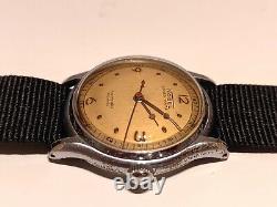 Vintage Rare Ww2 Military Swiss Square Men's Mechanical Watch Nobelimpermeable