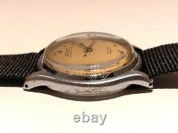 Vintage Rare Ww2 Military Swiss Square Men's Mechanical Watch Nobelimpermeable