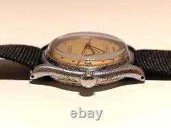 Vintage Rare Ww2 Military Swiss Square Men's Mechanical Watch Nobelimpermeable