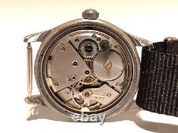 Vintage Rare Ww2 Military Swiss Square Men's Mechanical Watch Nobelimpermeable