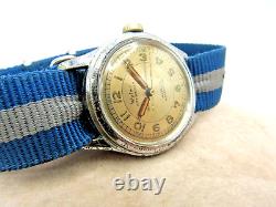 Vintage Rare Wyler Automatic Military Bumper 30371 Swiss Made Watch 17 Jewel