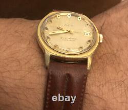 Vintage Rare Zodiac Guardsman Automatic Watch Gold Plated Swiss Made