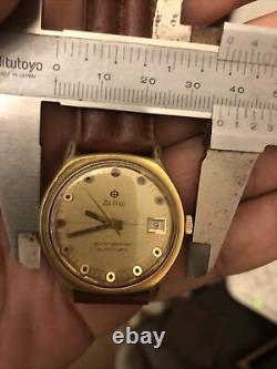 Vintage Rare Zodiac Guardsman Automatic Watch Gold Plated Swiss Made