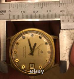 Vintage Rare Zodiac Guardsman Automatic Watch Gold Plated Swiss Made