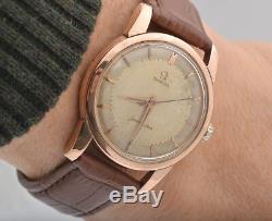 Vintage Rare men Omega Seamaster two tone dial 14KGF cal420 watch Swiss with box