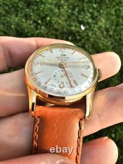 Vintage Roamer Calendar Date 17 Jewels Mens Swiss Made Watch Rare Dail