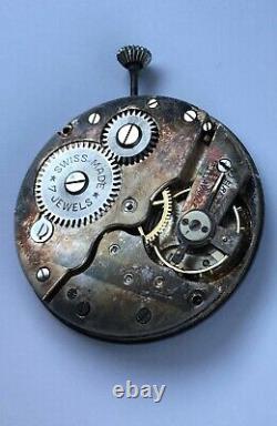 Vintage Rolex MARCONI Standard Pocket watch Movement 7 Jewels Swiss Made RARE