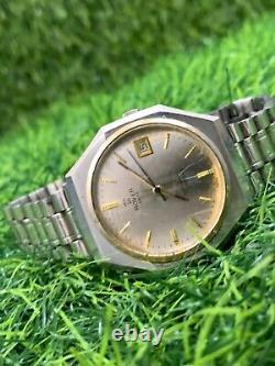 Vintage Rover Watch Swiss Made 1960's Automatic Very Rare 37mm Men's Silver Ss