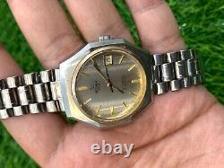 Vintage Rover Watch Swiss Made 1960's Automatic Very Rare 37mm Men's Silver Ss