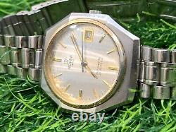 Vintage Rover Watch Swiss Made 1960's Automatic Very Rare 37mm Men's Silver Ss