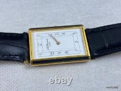 Vintage S. T. Dupont Laque de chine Watch Tank Gold Paris Plaque Swiss Gents Rare