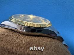Vintage SANDOZ Rare Gold Dial men's automatic watch date 36mm ETA 2824 swiss