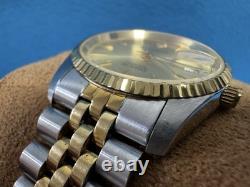 Vintage SANDOZ Rare Gold Dial men's automatic watch date 36mm ETA 2824 swiss