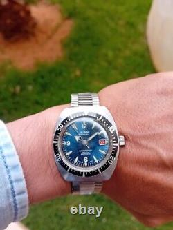 Vintage SBW Watch Skin Diver Mechanic 40mm Swiss Made Watch 1970s Very Rare