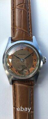 Vintage STANDARD Military watch 15 Jewels Swiss made Waterproof Unusual back