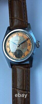 Vintage STANDARD Military watch 15 Jewels Swiss made Waterproof Unusual back