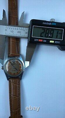 Vintage STANDARD Military watch 15 Jewels Swiss made Waterproof Unusual back