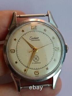 Vintage SUTER Duamatic 17 Jewels Swiss Men's Watch RARE