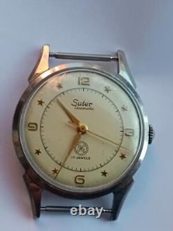 Vintage SUTER Duamatic 17 Jewels Swiss Men's Watch RARE
