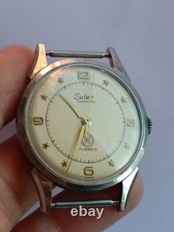 Vintage SUTER Duamatic 17 Jewels Swiss Men's Watch RARE