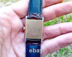 Vintage Savoy watch Tank mechanic Swiss watch Gold plated 1970s Rare Watch