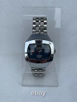 Vintage Sicura Jump Hour Swiss Rare Wrist Watch Old Retro 17 Jewels Suisse