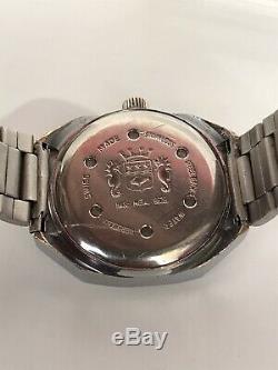Vintage Sicura Jump Hour Wrist Watch 17Jewels Rare Mechanical 1970s Retro Swiss