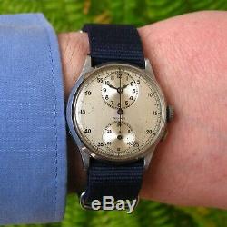 Vintage Sigma Single Button Chronograph Venus Cal. 140 RARE 1930s Swiss Watch