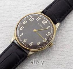 Vintage Sigma Watch Mechanical Swiss Wrist Men's Leather Strap Rare Old 20th