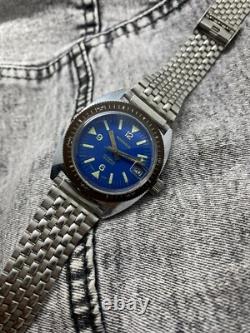 Vintage Skin Diver Rodania Watch Mechanic 37mm Swiss Made Watch 1970s Very Rare
