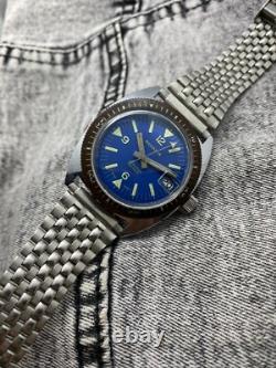 Vintage Skin Diver Rodania Watch Mechanic 37mm Swiss Made Watch 1970s Very Rare